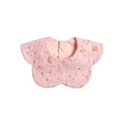 10mois Bib Pink With Gold Star And Moon