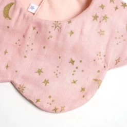 10mois Bib Pink With Gold Star And Moon 15 10mois Bib Pink With Gold Star And Moon -Baby Care Shop 10mois Bib Pink With Gold Star and Moon 253135 45726.1670548868