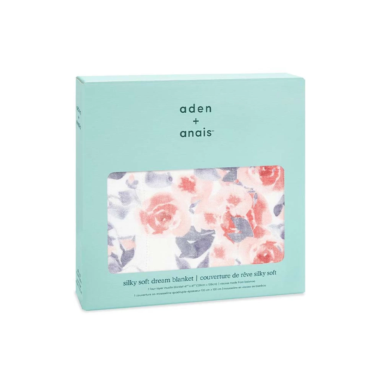 Aden + Anais Silky Soft Dream Blanket Water Color Garden Roses 1 Aden + Anais Silky Soft Dream Blanket Water Color Garden Roses