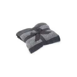 Barefoot Dreams Cozy Chic Lite Ribbed Blanket Graphite