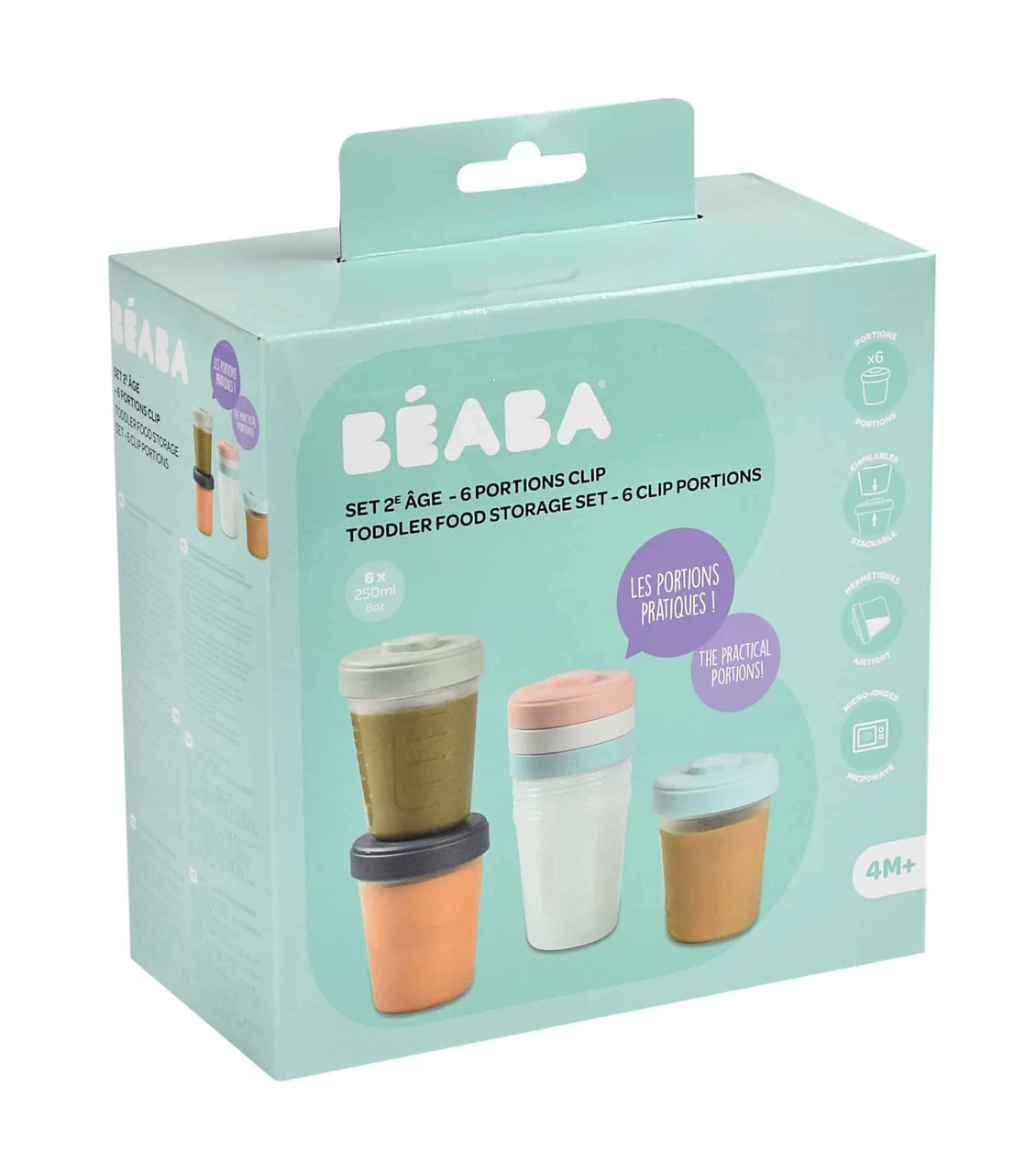 Beaba Set 2E Age - 6 Portions Clip - 6X250ML 3 Beaba Set 2E Age - 6 Portions Clip - 6X250ML - Image 3