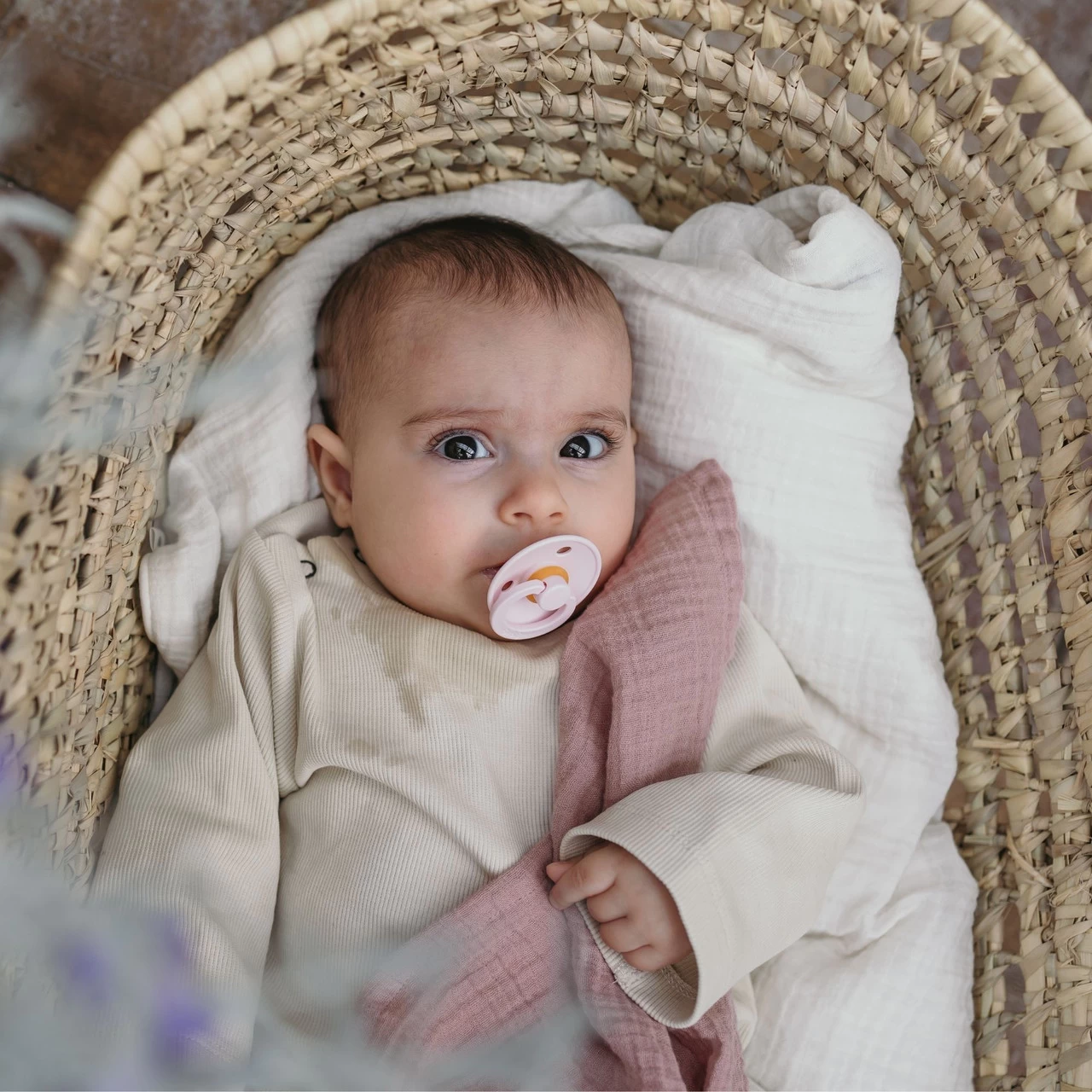 Bibs Pacifier Latex 2 Pk Blossom 0-6M 2 Bibs Pacifier Latex 2 Pk Blossom 0-6M - Image 2