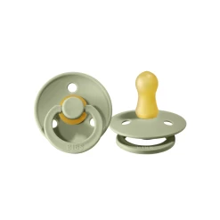 Bibs Pacifier Latex 2 Pk Sage