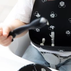 Bumkins Silicone Bib - Mickey Mouse Faces B+W -Baby Care Shop Bumkins Silicone Bib Mickey Mouse Faces BW bk3052 305272 65522.1687298022