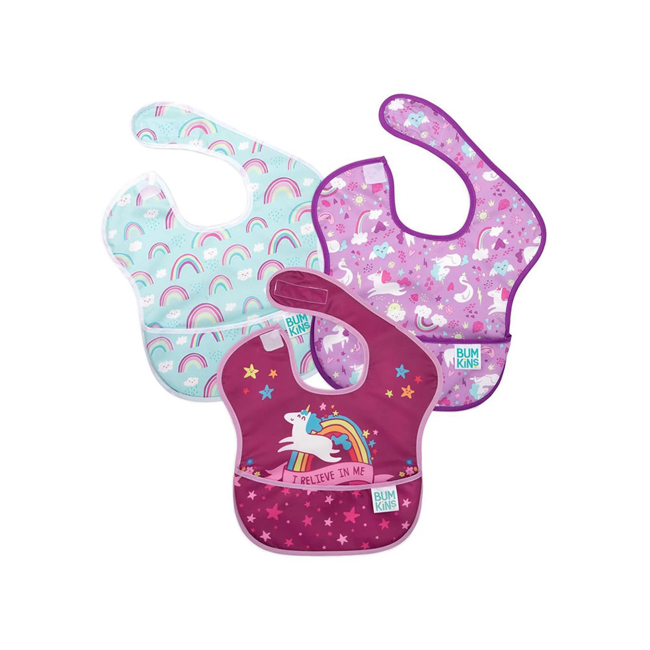 Bumkins - Superbib 3pk Unicorn 1 Bumkins - Superbib 3pk Unicorn