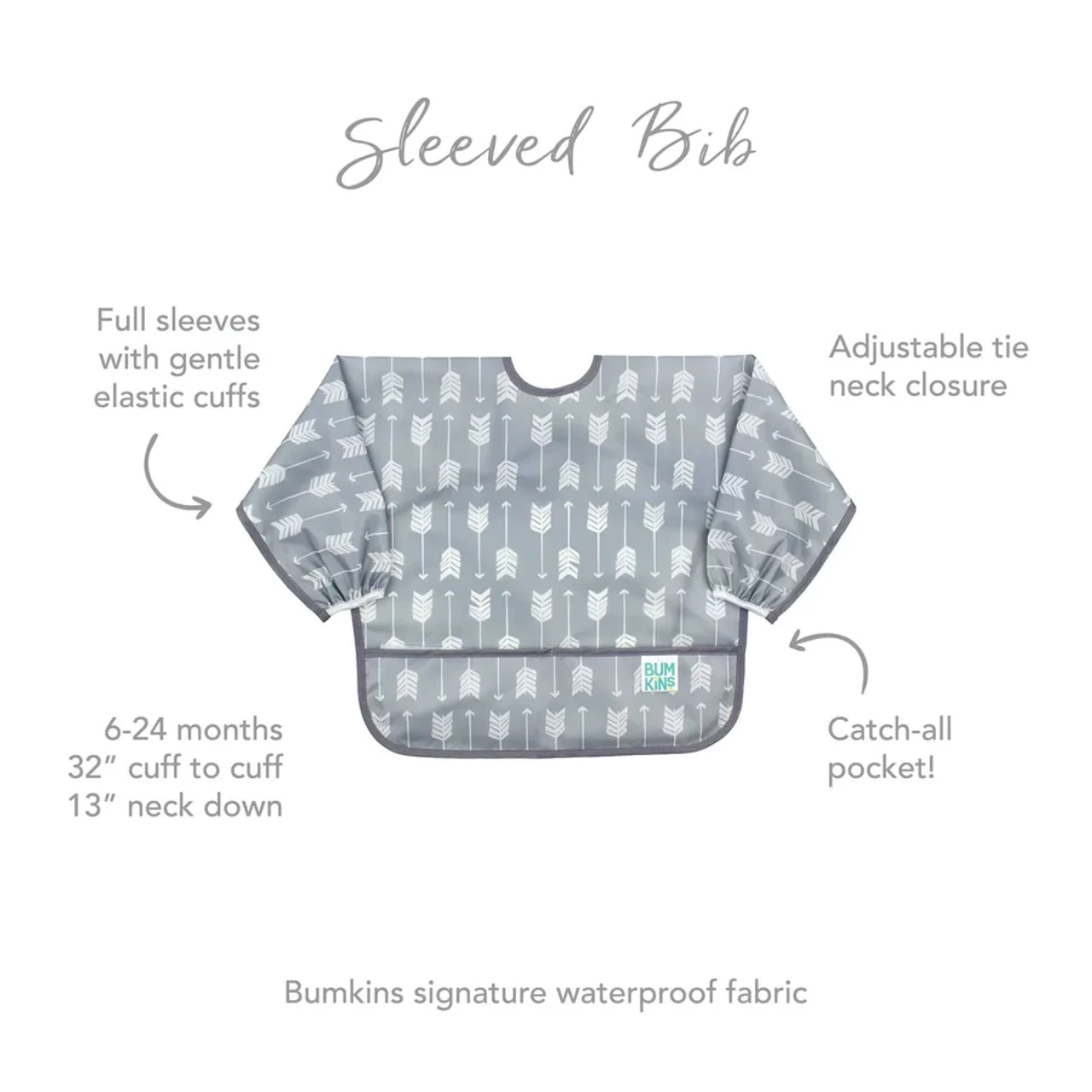 Bumkins Waterproof LongSleeved Smock Arrow 2 Bumkins Waterproof LongSleeved Smock Arrow - Image 2