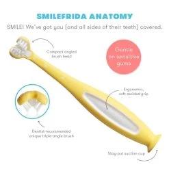 Fridababy SmileFrida Triple Angle Toothhugger Yellow -Baby Care Shop Fridababy SmileFrida Triple Angle Toothhugger Yellow 260798 10646.1670624464