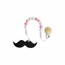 Glitter & Spice 100% Silicone Teether Emmalyn Moustache