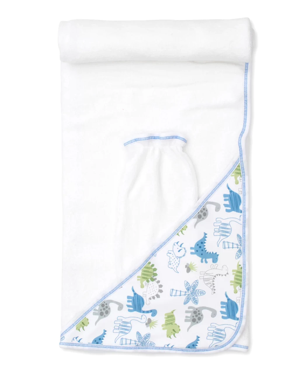 Kissy Kissy Dino Terrain-Hooded Towel W/ Mitt Set ONE SIZE 2 Kissy Kissy Dino Terrain-Hooded Towel W/ Mitt Set ONE SIZE - Image 2