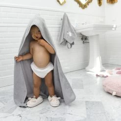 La Millou Bath Towel Bamboo Soft Grey-Unicorn Rainbow Knight -Baby Care Shop La Millou Bath Towel Bamboo Soft Grey Unicorn Rainbow Knight 261043 06867.1670624598