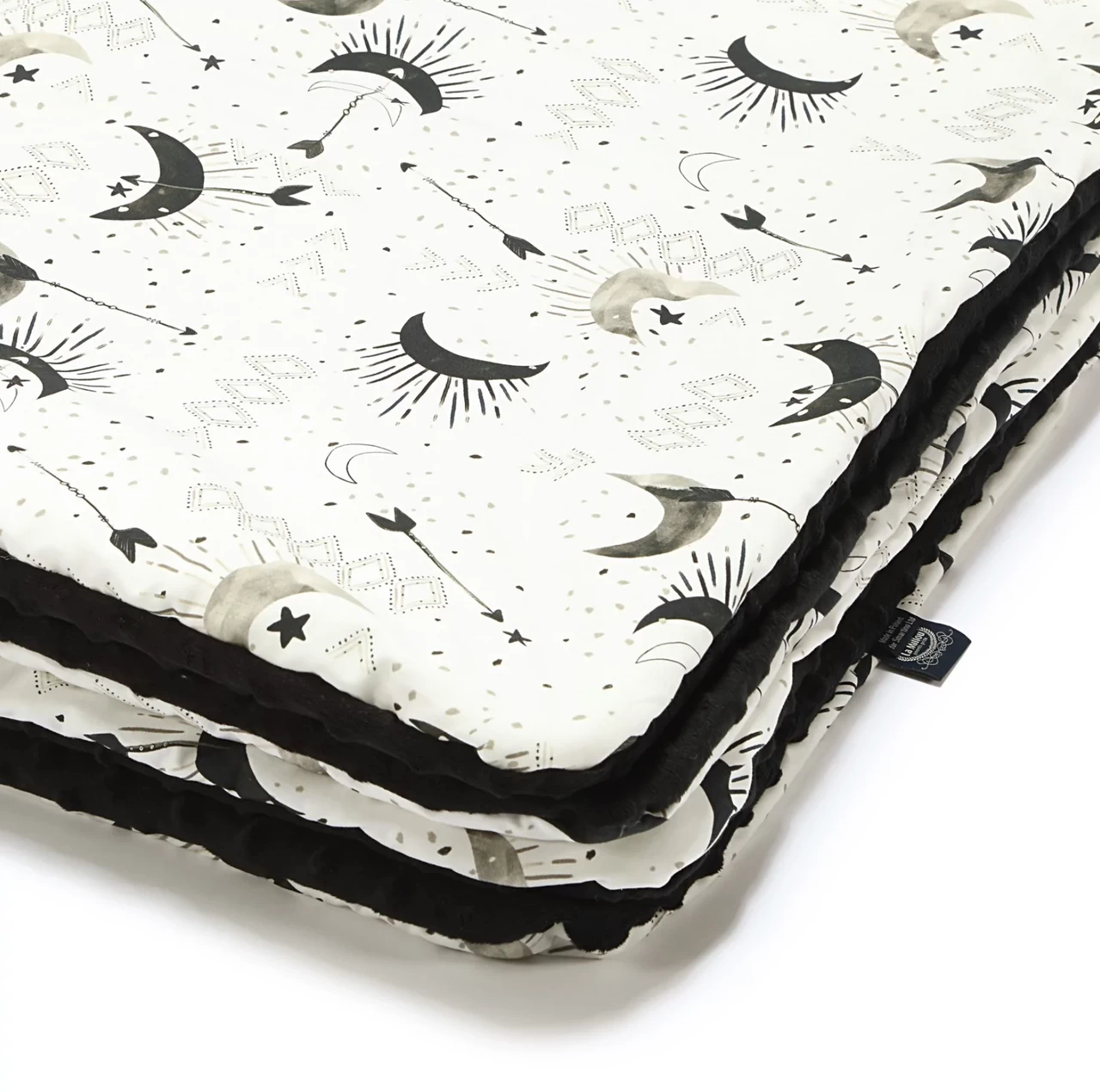 La Millou Toddler Blanket BRIGHT LUNA - BLACK 2 La Millou Toddler Blanket BRIGHT LUNA - BLACK - Image 2