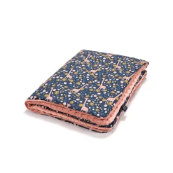 La Millou Toddler Blanket FRENCH ROSE JARDIN - PAPAYA