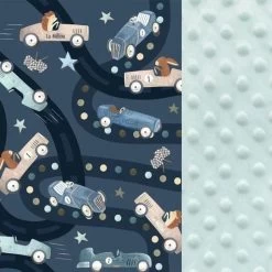 La Millou Toddler Blanket ON THE ROAD - SMOKE MINT -Baby Care Shop La Millou Toddler Blanket ON THE ROAD SMOKE MINT 279616 94161.1668131577