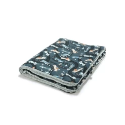 La Millou Toddler Blanket ON THE ROAD - SMOKE MINT