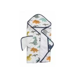 Little Unicorn Cotton Hooded Towel Big Kid Dino Friends