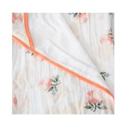 Little Unicorn Cotton Hooded Towel Big Kid Watercolor Roses