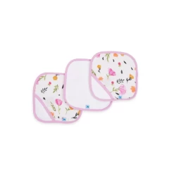 Little Unicorn Cotton Wash Cloth 3 Pack Berry & Bloom