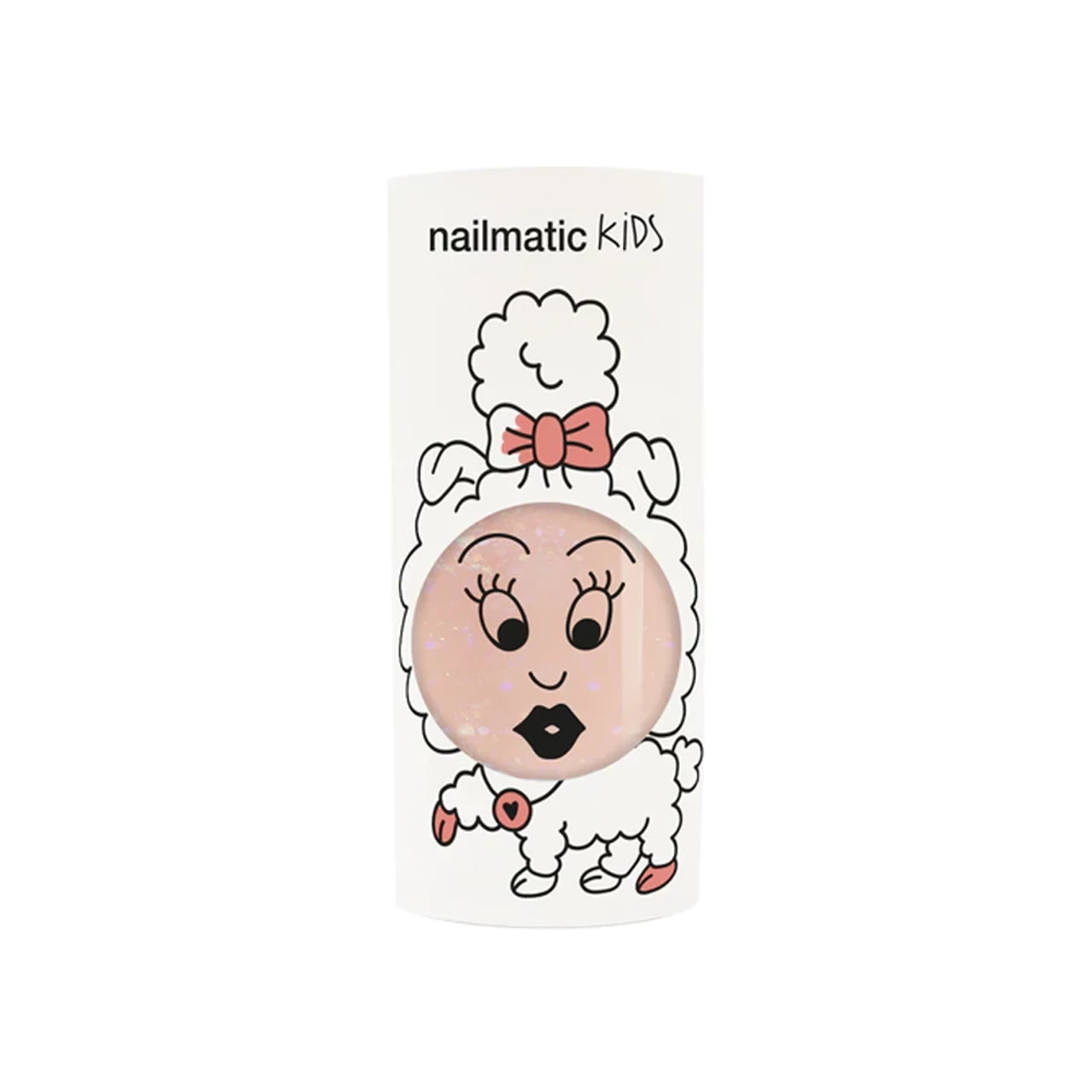 Nailmatic Water-based Nail Polish Peachy Peach Glitter 1 Nailmatic Water-based Nail Polish Peachy Peach Glitter