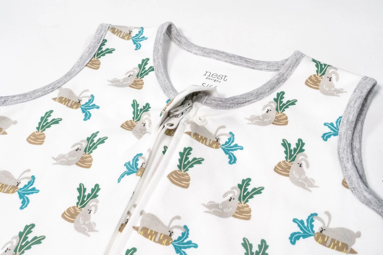 Nest Designs 1.0 TOG Swaddle Sleep Bag Lazy Rabbit 0-6M 2 Nest Designs 1.0 TOG Swaddle Sleep Bag Lazy Rabbit 0-6M - Image 2