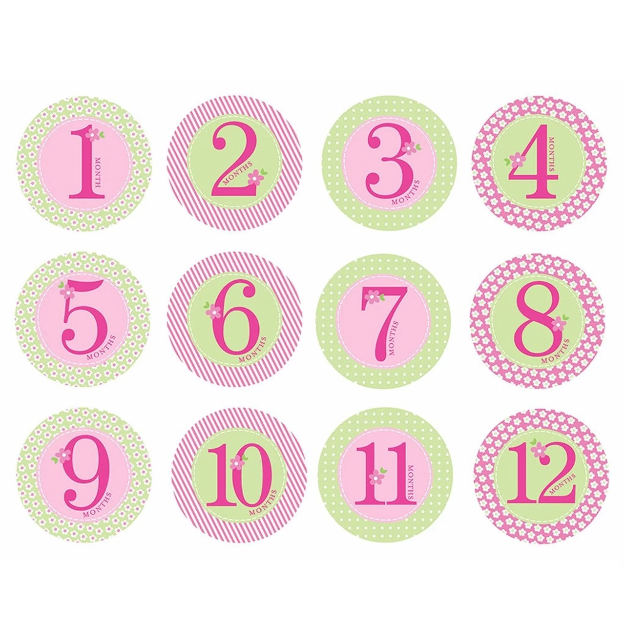 Pearhead First Year Milestone Stickers Girl 2 Pearhead First Year Milestone Stickers Girl - Image 2