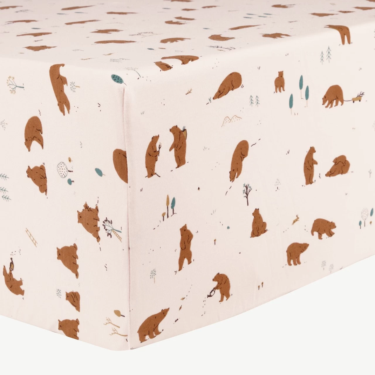 Red Caribou Cribsheet FW21 Forester Bears Pearl 2 Red Caribou Cribsheet FW21 Forester Bears Pearl - Image 2