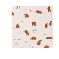 Red Caribou Cribsheet FW21 Forester Bears Pearl