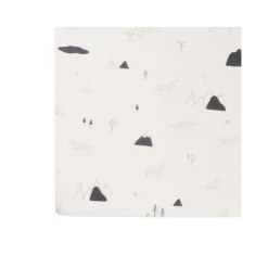 Red Caribou Cribsheet FW21 Guardian Wolves Sea Salt