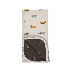 Red Caribou Double Sided Blanket F/W19 Golden Blue Goat