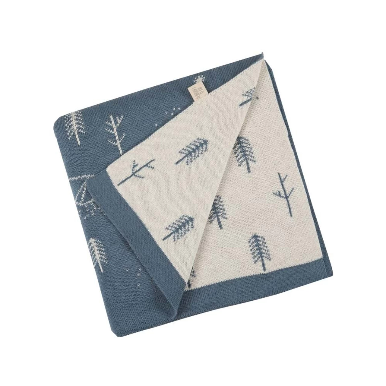 Red Caribou Knitted Double Sided Blanket Camp Night Blue Mirage 1 Red Caribou Knitted Double Sided Blanket Camp Night Blue Mirage