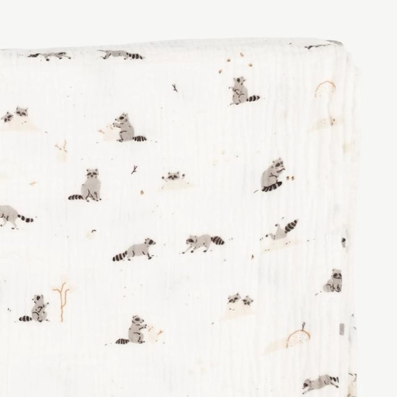 Red Caribou Swaddle FW21 Frolicsome Raccoons Ivory 3 Red Caribou Swaddle FW21 Frolicsome Raccoons Ivory - Image 3