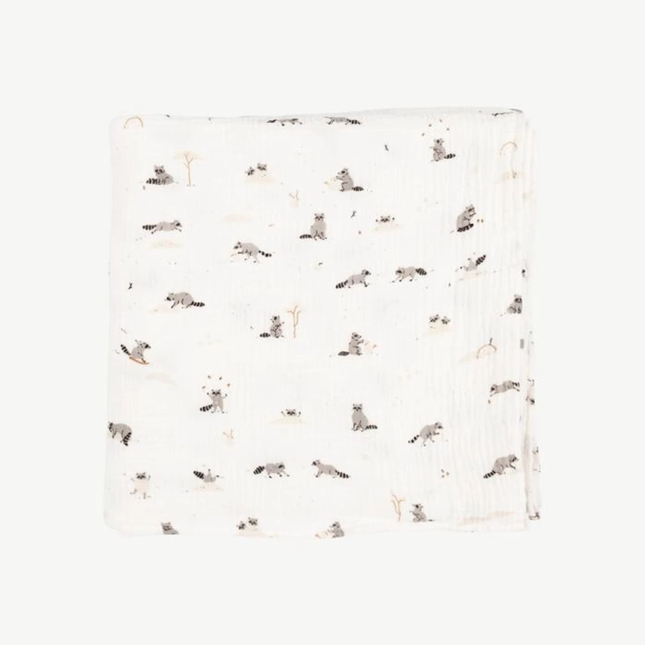 Red Caribou Swaddle FW21 Frolicsome Raccoons Ivory 2 Red Caribou Swaddle FW21 Frolicsome Raccoons Ivory - Image 2