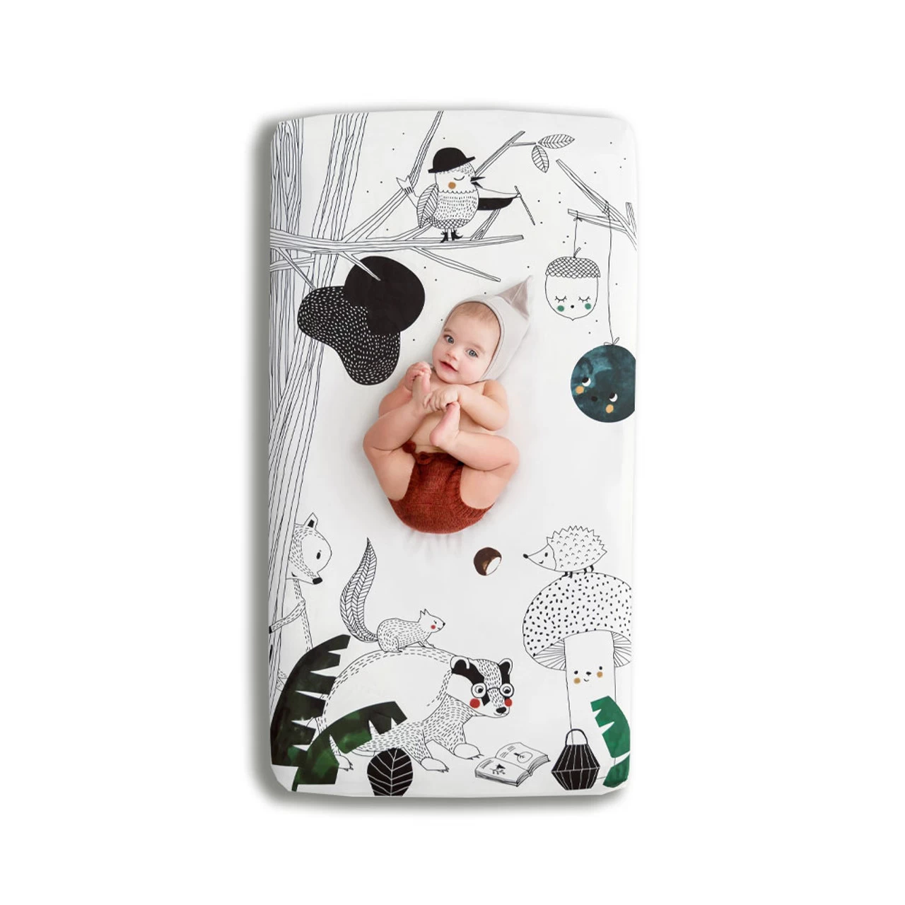 Rookie Humans Fitted Crib Sheet Woodland Dreams 1 Rookie Humans Fitted Crib Sheet Woodland Dreams