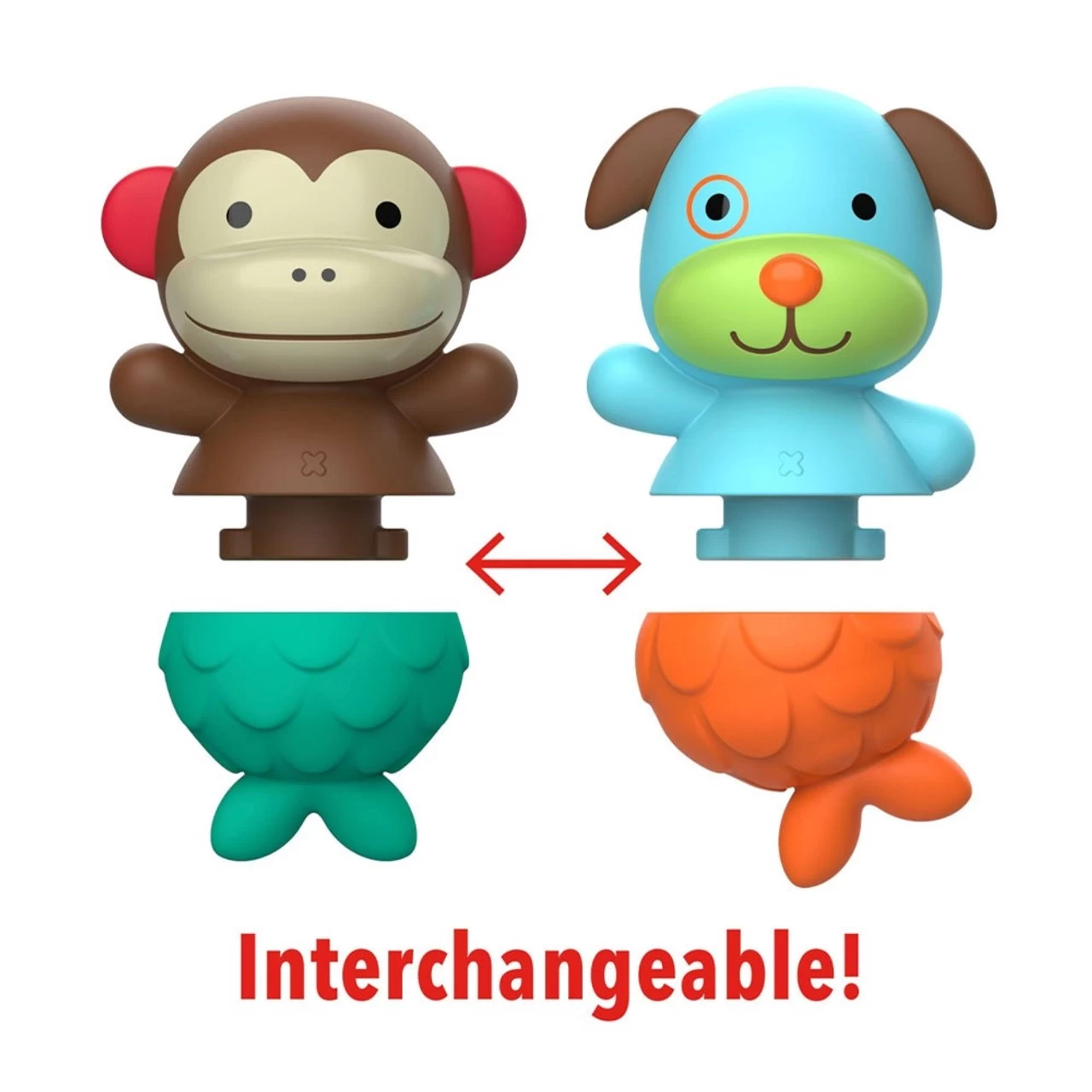 Skip Hop Mix Match Flippers Monkey/Dog 2 Skip Hop Mix Match Flippers Monkey/Dog - Image 2
