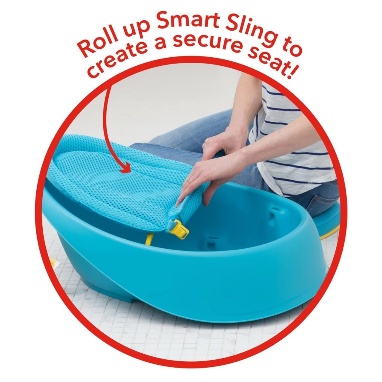 Skip Hop Moby Smart Sling 3-Stage Bathtub 4 Skip Hop Moby Smart Sling 3-Stage Bathtub - Image 4
