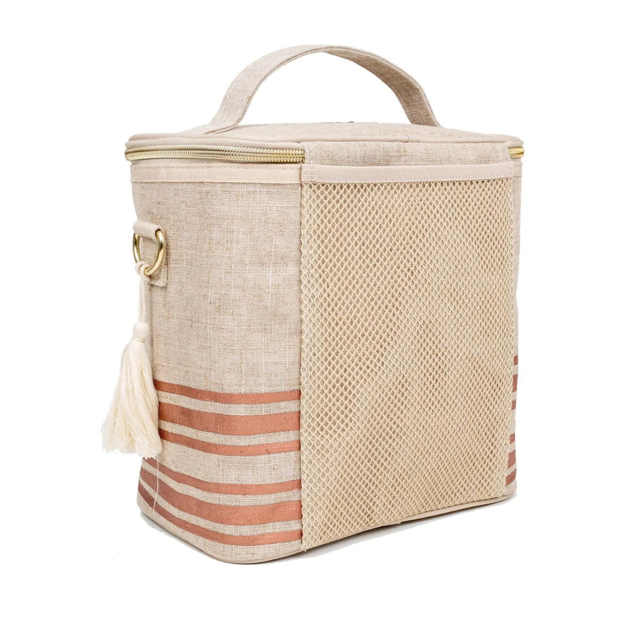 SoYoung Large Cooler Bags Rose Gold Horizontal Stripe 3 SoYoung Large Cooler Bags Rose Gold Horizontal Stripe - Image 3