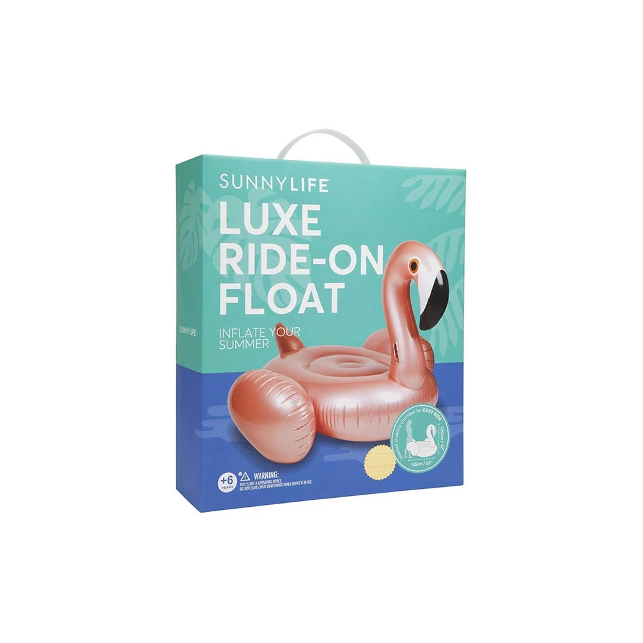 SunnyLife Sunny Life Ride On Float Flamingo Rose Gold 2 SunnyLife Sunny Life Ride On Float Flamingo Rose Gold - Image 2