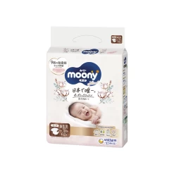 Unicharm Natural Moony Diaper New Born 62pc(0-5kg)